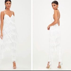 White Tassel Jumpsuit